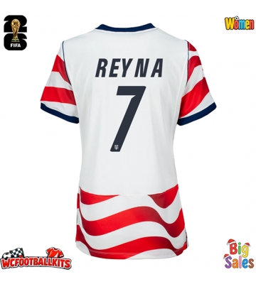 United States Giovanni Reyna #7 Replica Home Stadium Shirt for Women World Cup 2026 Short Sleeve